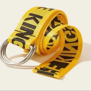 Slogan Graphic Tape Belt